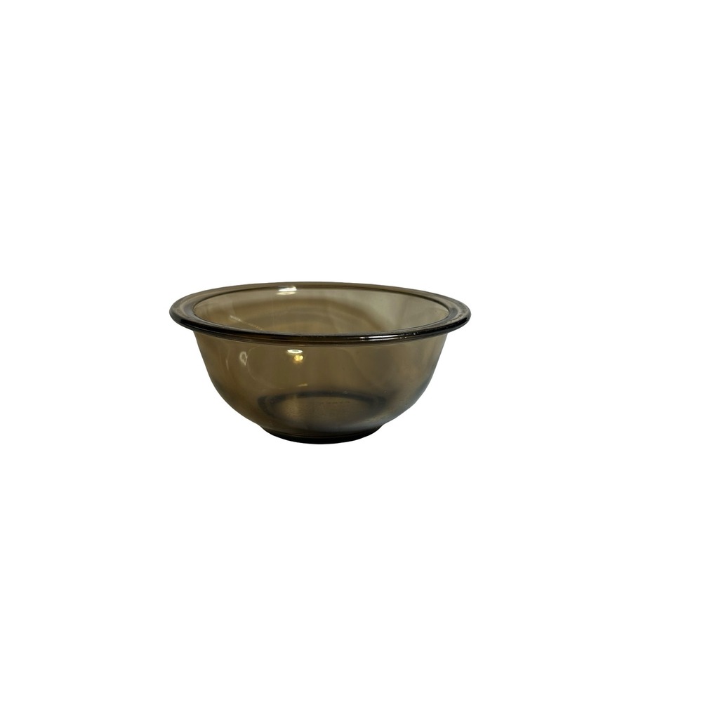 Vintage Pyrex Visions Amber Smoke Glass Bowl 322 1L 1 Qt USA